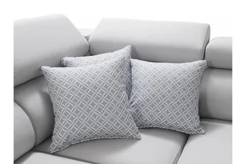 Perseo Divanbäddsoffa 358x282x95 cm LED-belysning - Grå/Vit - Möbler - Vardagsrum - Bäddsoffor - Hörnbäddsoffa