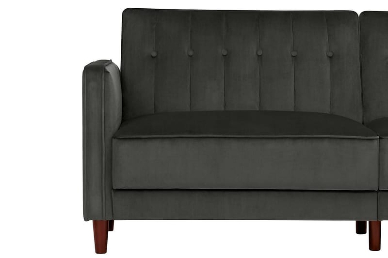 PIN TUFTED 2-sits Bäddsoffa Sammet/Grå - Dorel Home - Bäddsoffor - 2-sits bäddsoffa