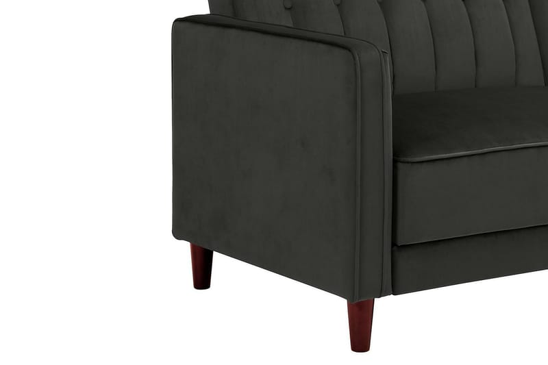 PIN TUFTED 2-sits Bäddsoffa Sammet/Grå - Dorel Home - Bäddsoffor - 2-sits bäddsoffa