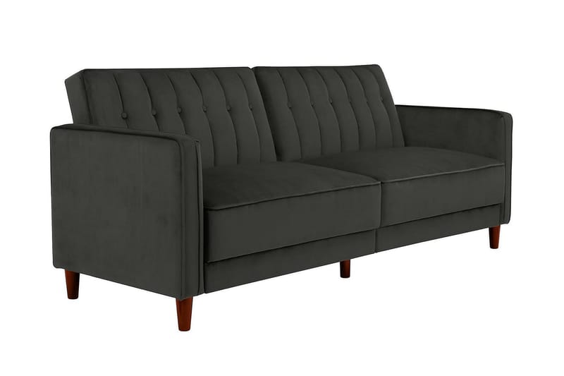 PIN TUFTED 2-sits Bäddsoffa Sammet/Grå - Dorel Home - Möbler - Vardagsrum - Bäddsoffor