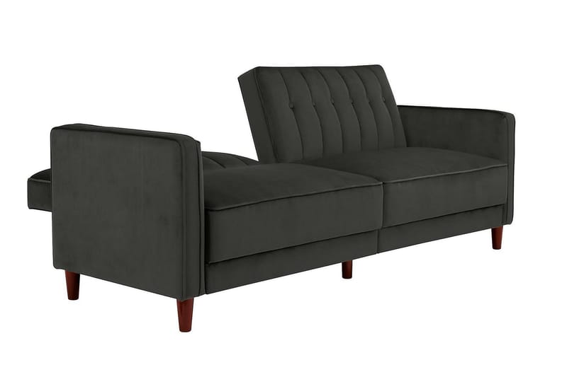 PIN TUFTED 2-sits Bäddsoffa Sammet/Grå - Dorel Home - Möbler - Vardagsrum - Bäddsoffor