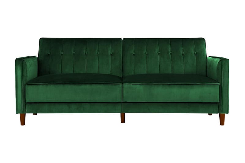 PIN TUFTED 2-sits Bäddsoffa Sammet/Grön - Dorel Home - Bäddsoffor - 2-sits bäddsoffa