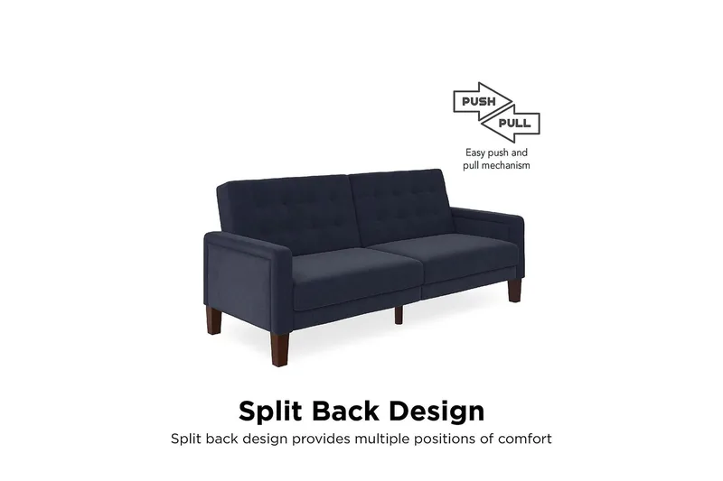 Porter 2-sits Bäddsoffa Linneblå - Dorel Home - Möbler - Vardagsrum - Bäddsoffor