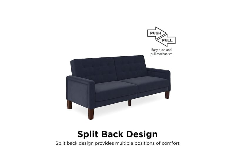 PORTER 2-sits Bäddsoffa Linneblå - Dorel Home - Möbler - Vardagsrum - Bäddsoffor
