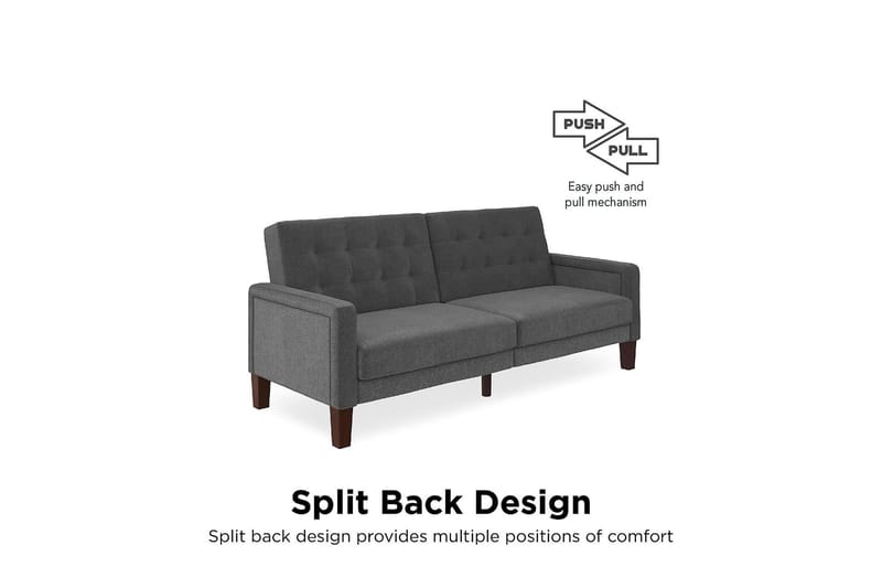 PORTER 2-sits Bäddsoffa Linnegrå - Dorel Home - Möbler - Vardagsrum - Bäddsoffor