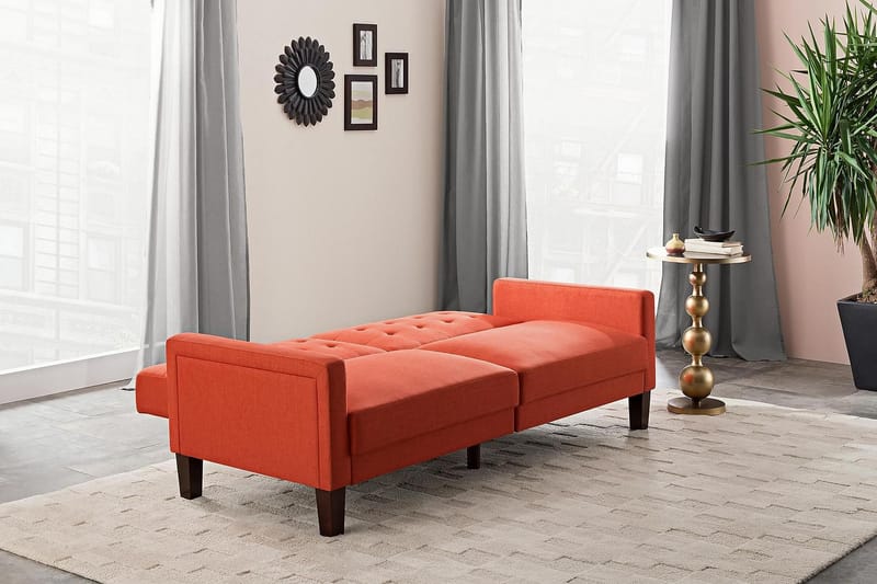 PORTER 2-sits Bäddsoffa Orange - Dorel Home - Bäddsoffor - 2-sits bäddsoffa