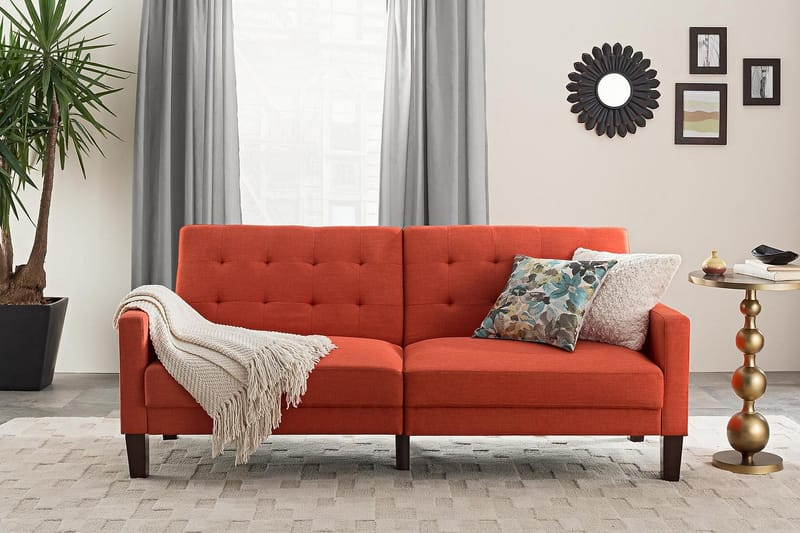 PORTER 2-sits Bäddsoffa Orange - Dorel Home - Bäddsoffor - 2-sits bäddsoffa