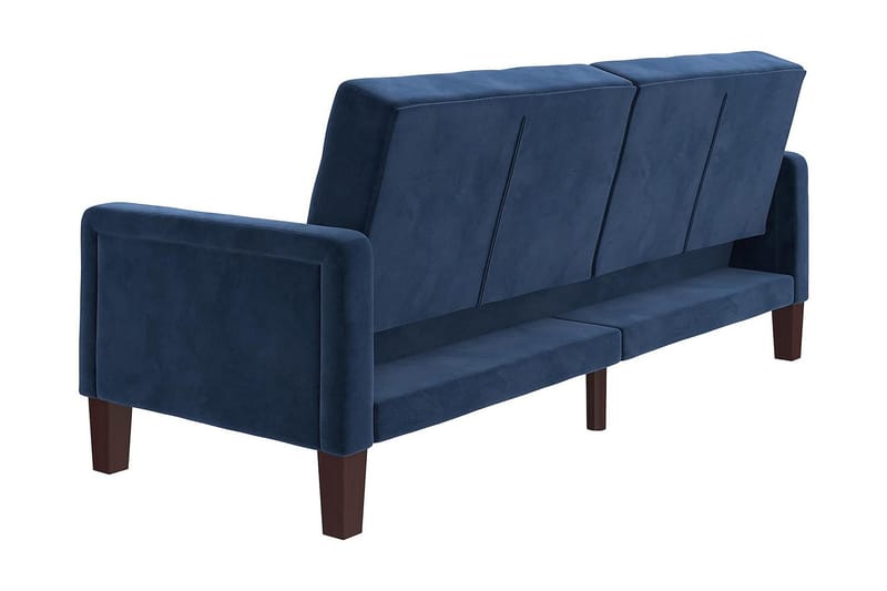 PORTER 2-sits Bäddsoffa Sammet/Blå - Dorel Home - Möbler - Vardagsrum - Bäddsoffor