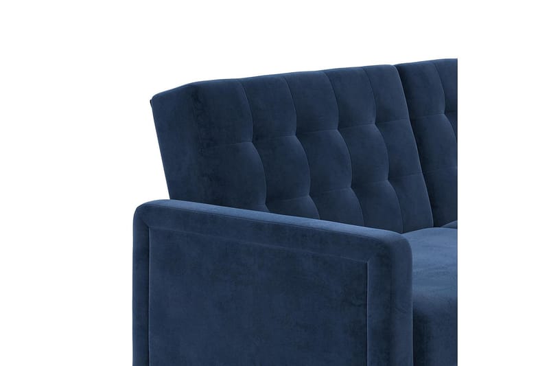 PORTER 2-sits Bäddsoffa Sammet/Blå - Dorel Home - Möbler - Vardagsrum - Bäddsoffor