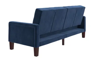 Porter 2-sits Bäddsoffa Sammet/Blå - Dorel Home - Möbler - Vardagsrum - Bäddsoffor