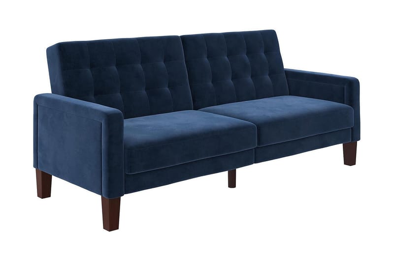 Porter 2-sits Bäddsoffa Sammet/Blå - Dorel Home - Möbler - Vardagsrum - Bäddsoffor