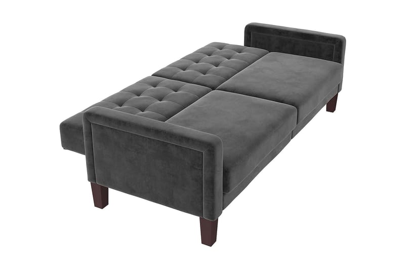 PORTER 2-sits Bäddsoffa Sammet/Grå - Dorel Home - Möbler - Vardagsrum - Bäddsoffor
