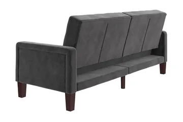 Porter 2-sits Bäddsoffa Sammet/Grå - Dorel Home - Möbler - Vardagsrum - Bäddsoffor