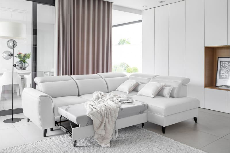 Praston Bäddsoffa m. Schäslong 3-sits Grå - Möbler - Vardagsrum - Bäddsoffor