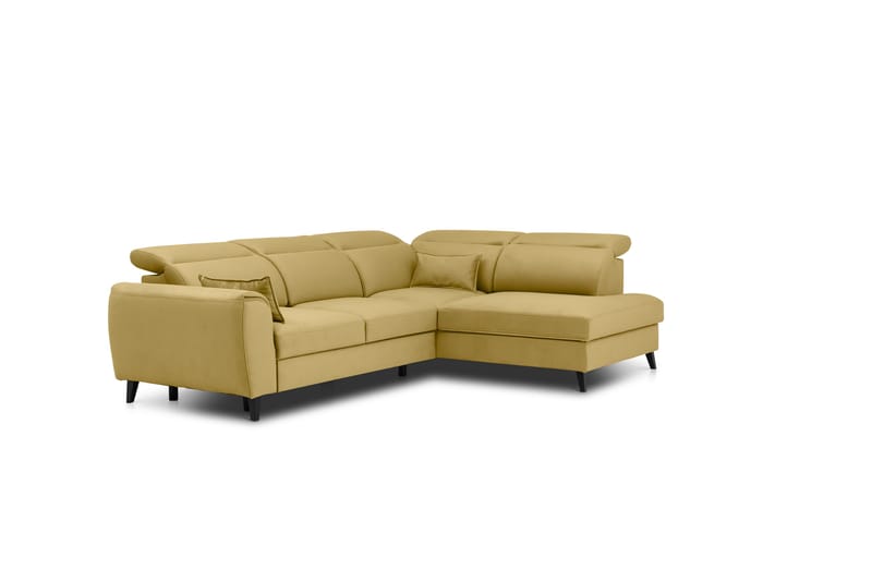 Praston Bäddsoffa m. Schäslong 3-sits Gul - Möbler - Vardagsrum - Bäddsoffor