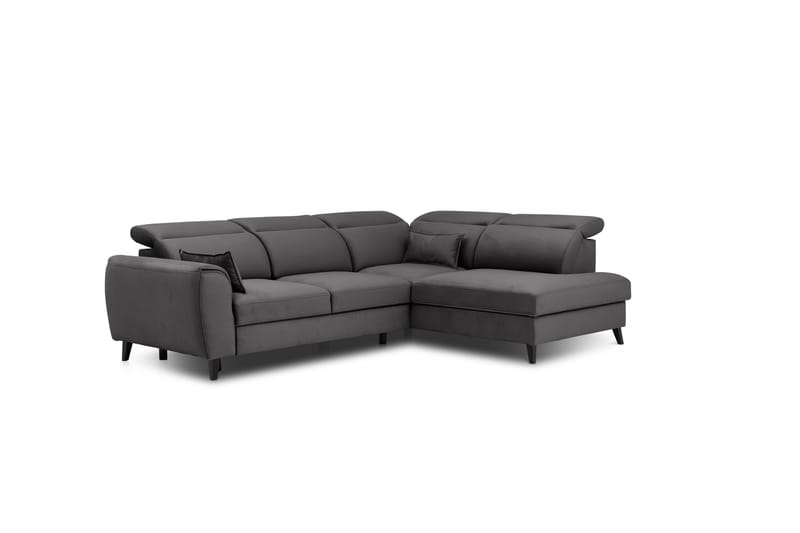Praston Bäddsoffa m. Schäslong 3-sits Mörkgrå - Möbler - Vardagsrum - Bäddsoffor