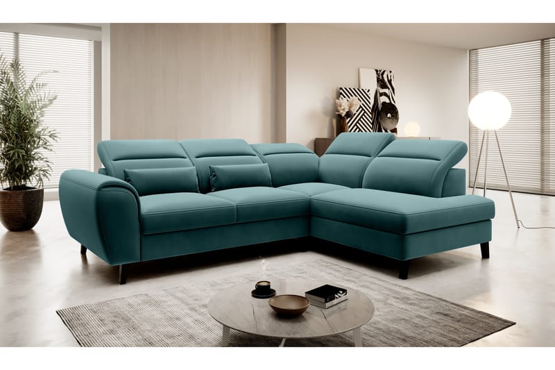 Praston Bäddsoffa m. Schäslong 3-sits Mörkgrön - Möbler - Vardagsrum - Bäddsoffor