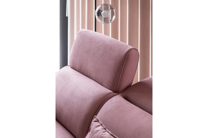 Praston Bäddsoffa m. Schäslong 3-sits Rosa - Möbler - Vardagsrum - Bäddsoffor