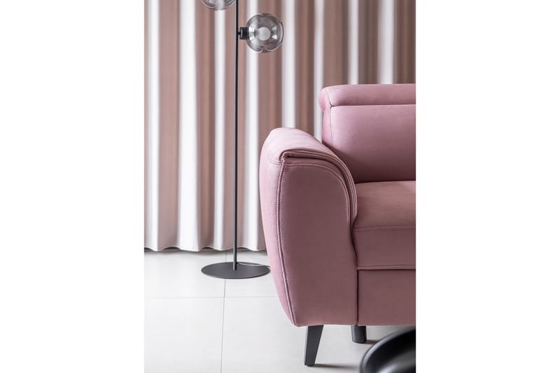 Praston Bäddsoffa m. Schäslong 3-sits Rosa - Möbler - Vardagsrum - Bäddsoffor