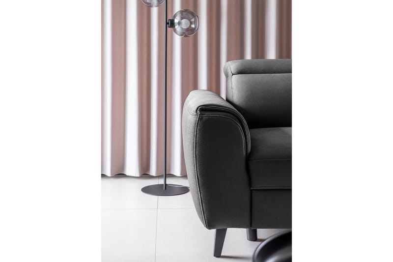 Praston Bäddsoffa m. Schäslong 3-sits Svart - Möbler - Vardagsrum - Bäddsoffor