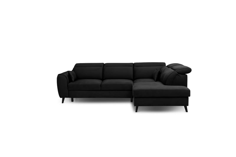 Praston Bäddsoffa m. Schäslong 3-sits Svart - Möbler - Vardagsrum - Bäddsoffor