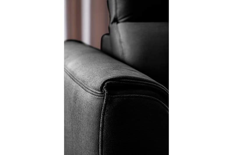 Praston Bäddsoffa m. Schäslong 3-sits Svart - Möbler - Vardagsrum - Bäddsoffor