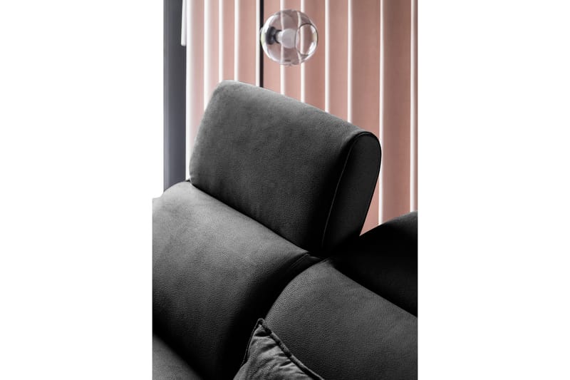 Praston Bäddsoffa m. Schäslong 3-sits Svart - Möbler - Vardagsrum - Bäddsoffor