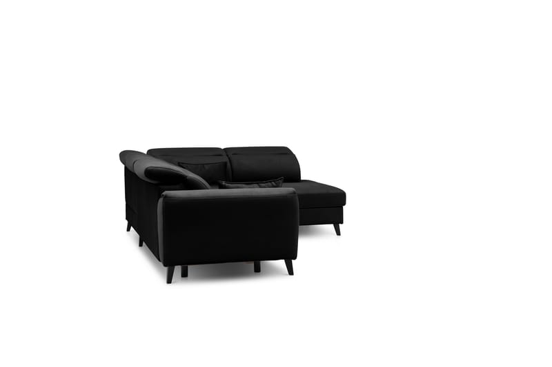 Praston Bäddsoffa m. Schäslong 3-sits Svart - Möbler - Vardagsrum - Bäddsoffor