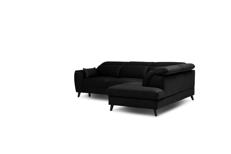 Praston Bäddsoffa m. Schäslong 3-sits Svart - Möbler - Vardagsrum - Bäddsoffor
