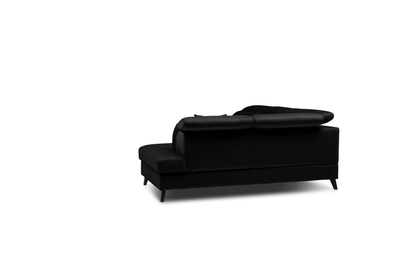 Praston Bäddsoffa m. Schäslong 3-sits Svart - Möbler - Vardagsrum - Bäddsoffor
