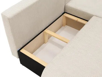 Pryda 4-sits Bäddsoffa divan höger med förvaring - grå - Möbler - Vardagsrum - Bäddsoffor