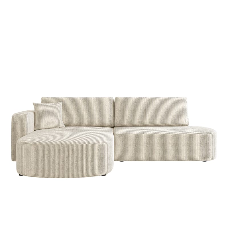 Pryda 4-sits Bäddsoffa divan vänster med förvaring, beige