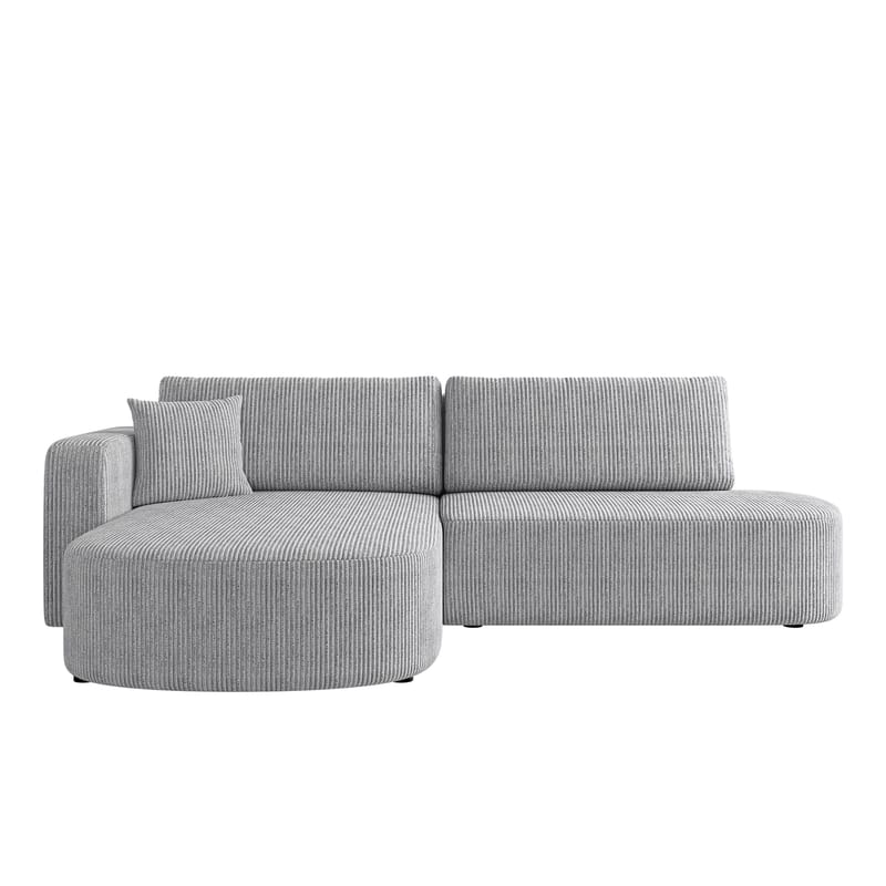 Pryda 4-sits Bäddsoffa divan vänster med förvaring, grå
