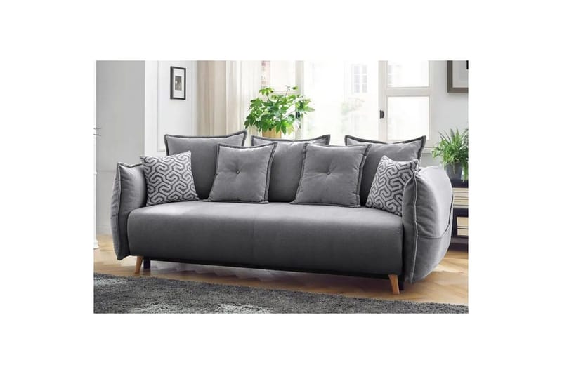 Puffin Bäddsoffa 3-sits - Grå - Möbler - Vardagsrum - Bäddsoffor
