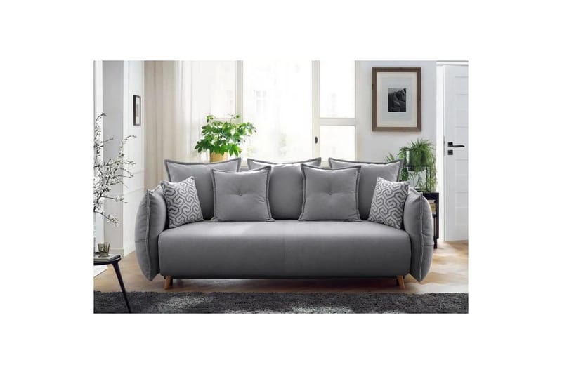 Puffin Bäddsoffa 3-sits - Grå - Möbler - Vardagsrum - Bäddsoffor