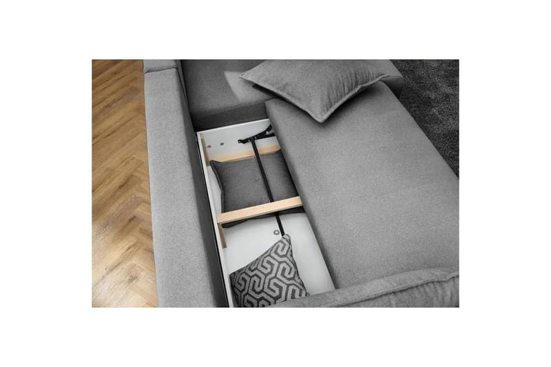 Puffin Bäddsoffa med Divan 3-sits - Grå - Möbler - Vardagsrum - Bäddsoffor