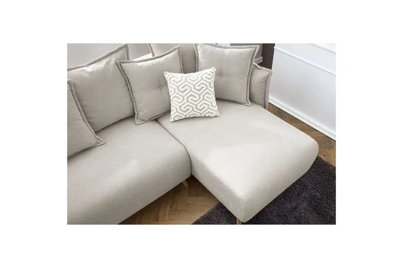 Puffin Bäddsoffa med Divan 3-sits - Krämvit - Möbler - Vardagsrum - Bäddsoffor