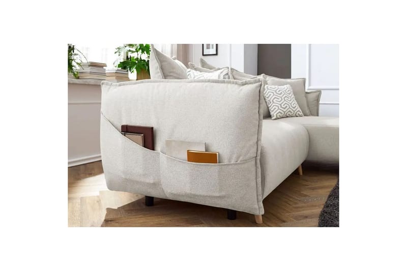 Puffin Bäddsoffa med Divan 3-sits - Krämvit - Möbler - Vardagsrum - Bäddsoffor