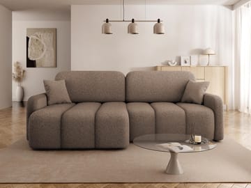 Quarlos 3-sits Bäddsoffa med Divan Vänster och Förvaring - Brun - Möbler - Vardagsrum - Bäddsoffor - Hörnbäddsoffa