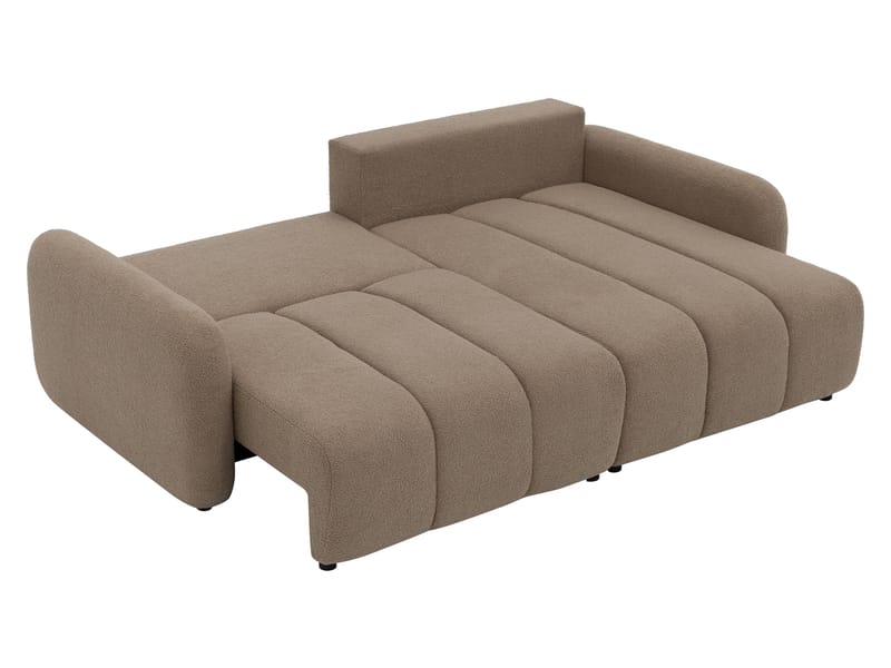 Quarlos 3-sits Bäddsoffa med Divan Vänster och Förvaring - Brun - Möbler - Vardagsrum - Bäddsoffor - Hörnbäddsoffa