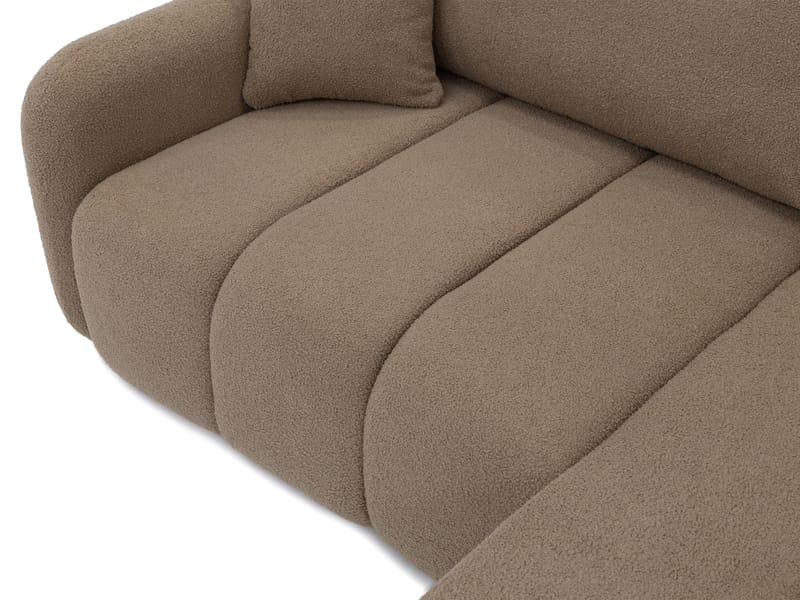 Quarlos 3-sits Bäddsoffa med Divan Vänster och Förvaring - Brun - Möbler - Vardagsrum - Bäddsoffor - Hörnbäddsoffa
