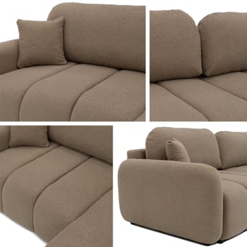 Quarlos 3-sits Bäddsoffa med Divan Vänster och Förvaring - Brun - Möbler - Vardagsrum - Bäddsoffor - Hörnbäddsoffa
