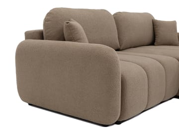 Quarlos 3-sits Bäddsoffa med Divan Vänster och Förvaring - Brun - Möbler - Vardagsrum - Bäddsoffor - Hörnbäddsoffa