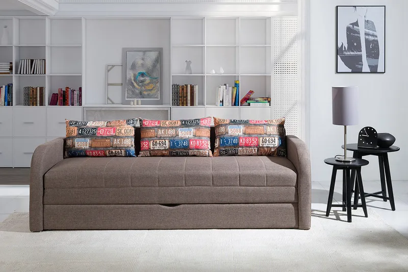 Rafal Bäddsoffa 208x76x75 cm - Brun - Möbler - Vardagsrum - Bäddsoffor