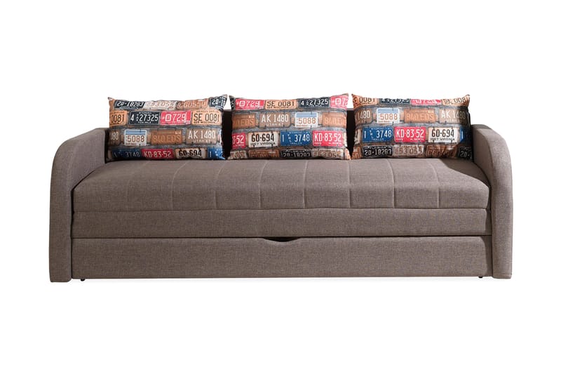 RAFAL Bäddsoffa 208x76x75 cm - Brun - Möbler - Vardagsrum - Bäddsoffor