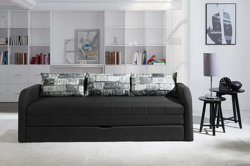 Rafal Bäddsoffa 208x76x75 cm - Svart - Möbler - Vardagsrum - Bäddsoffor