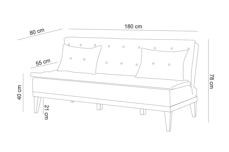 Raguel Bäddsoffa 3-sits - Grå - Möbler - Vardagsrum - Bäddsoffor