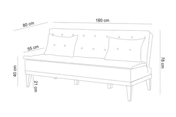 Raguel Bäddsoffa 3-sits - Mörkblå - Möbler - Vardagsrum - Bäddsoffor