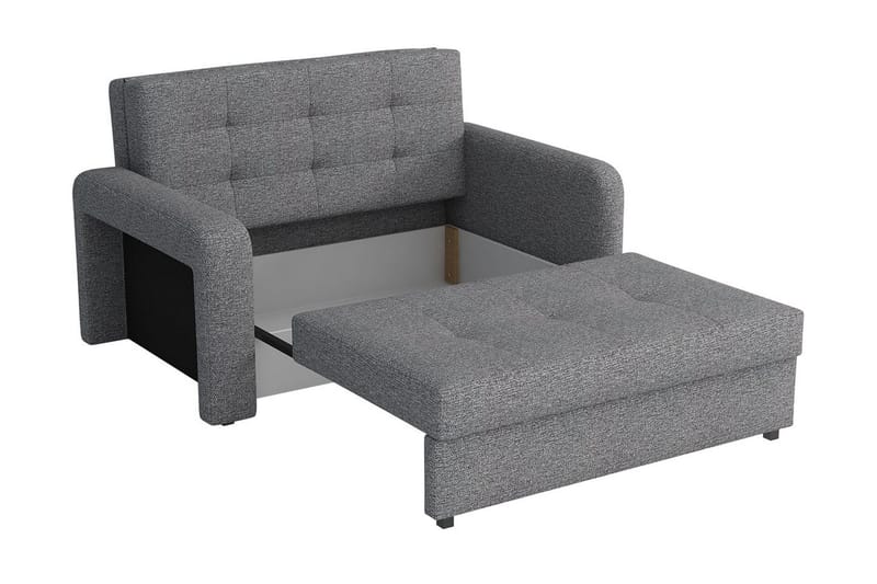 Ramdalen 2-sits Bäddsoffa Vänster - Sammet/Svart - Möbler - Vardagsrum - Bäddsoffor