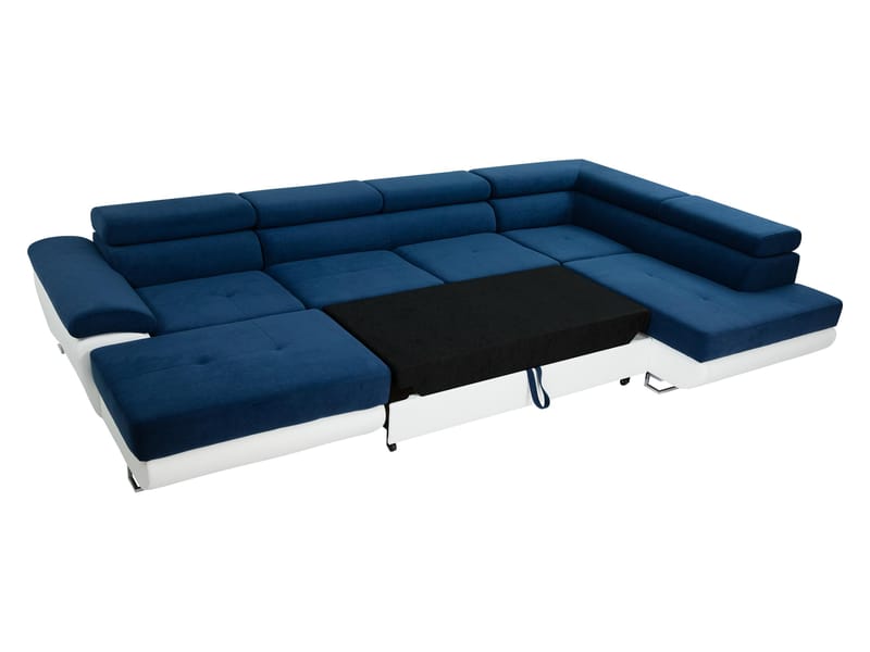 RAMERO 4-sits Bäddsoffa Vänster - Grå/Vit - Möbler - Vardagsrum - Bäddsoffor - U bäddsoffa